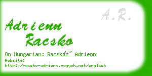 adrienn racsko business card